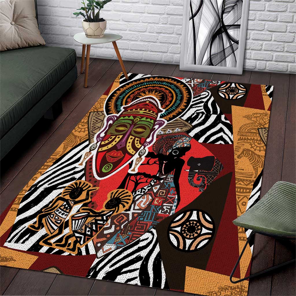 Beautiful African Women Ethnic Motifs Area Rug LT9 - Wonder Print Shop