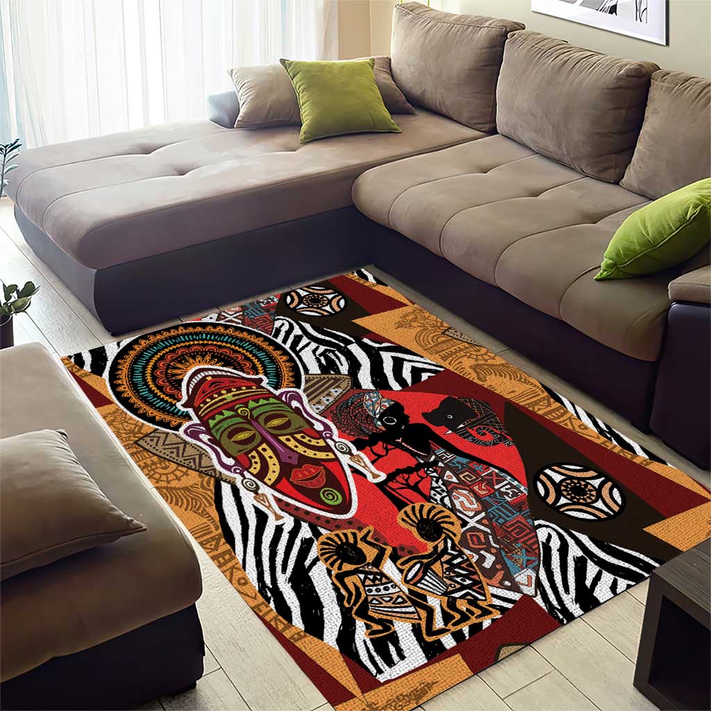 Beautiful African Women Ethnic Motifs Area Rug LT9 - Wonder Print Shop