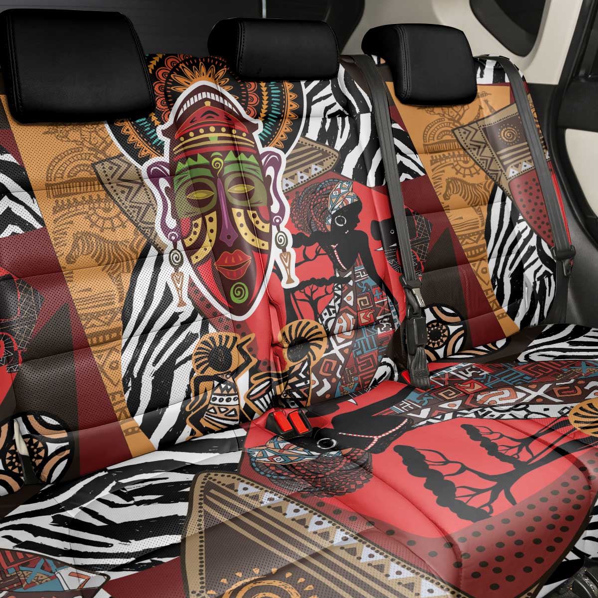 Beautiful African Women Ethnic Motifs Back Car Seat Cover LT9 - Wonder Print Shop