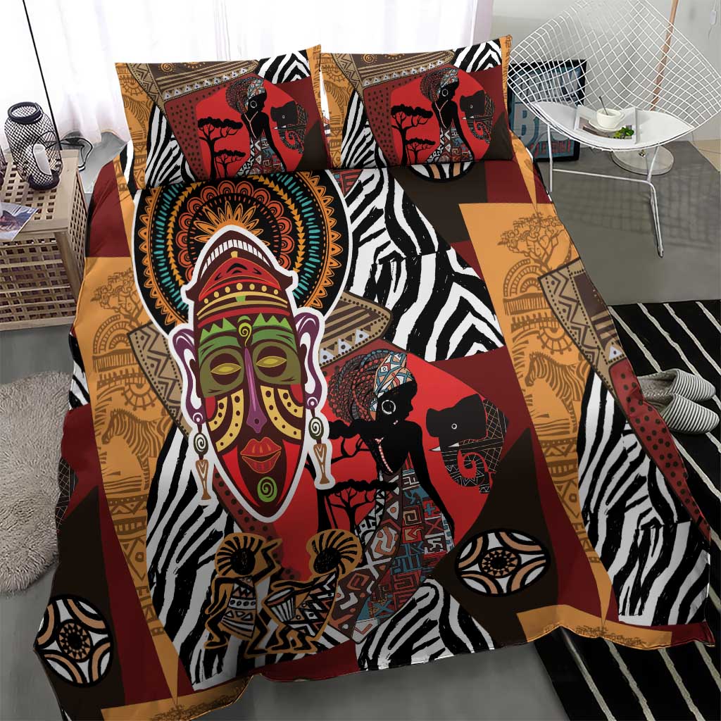 Beautiful African Women Ethnic Motifs Bedding Set LT9 - Wonder Print Shop