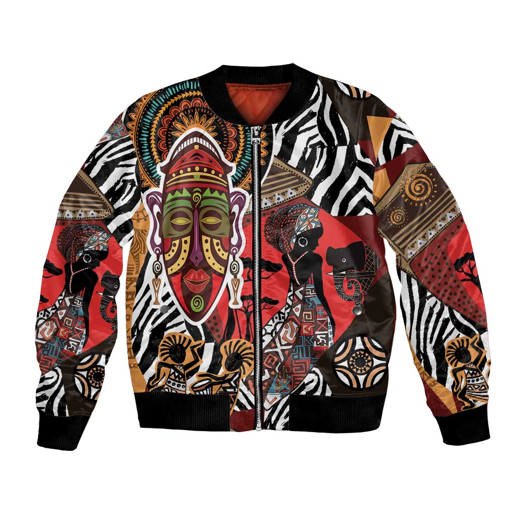 Beautiful African Women Ethnic Motifs Bomber Jacket LT9 - Wonder Print Shop