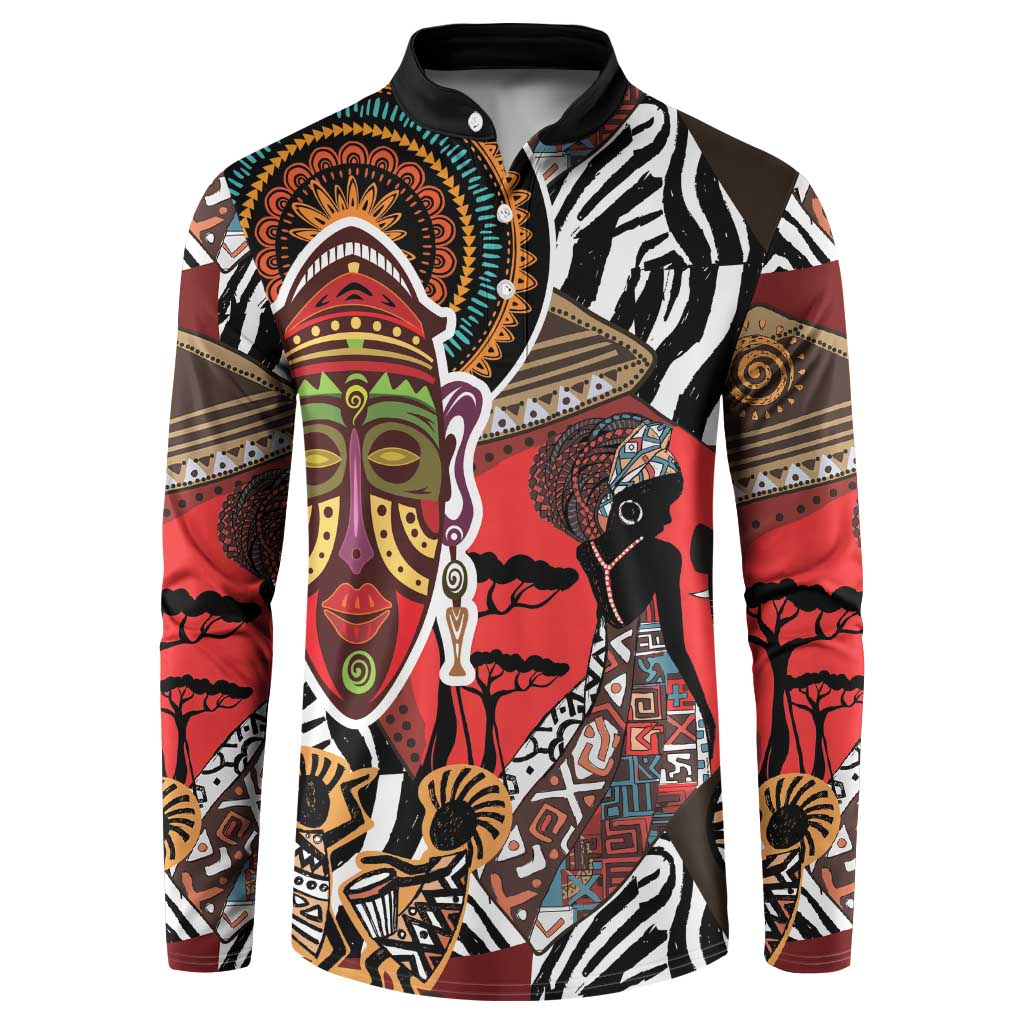 Beautiful African Women Ethnic Motifs Button Sweatshirt LT9 - Wonder Print Shop