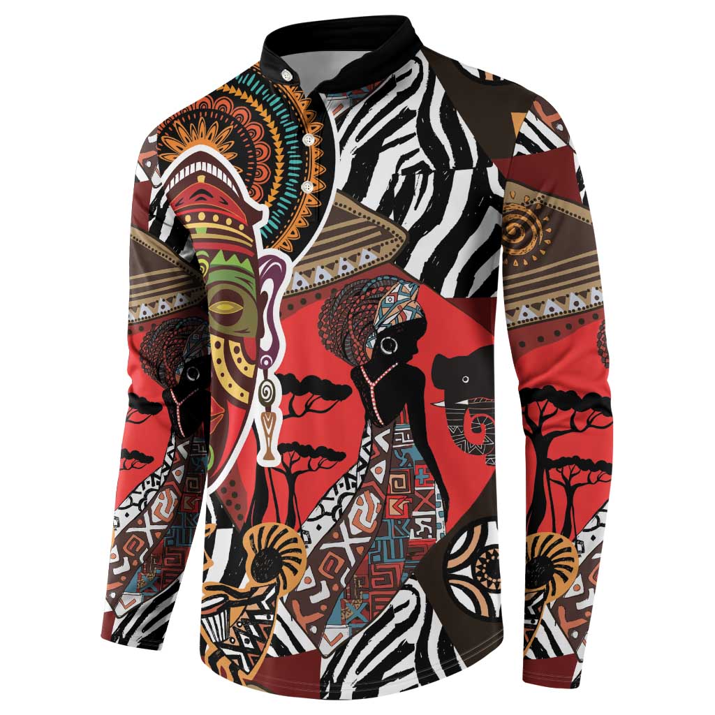 Beautiful African Women Ethnic Motifs Button Sweatshirt LT9 - Wonder Print Shop