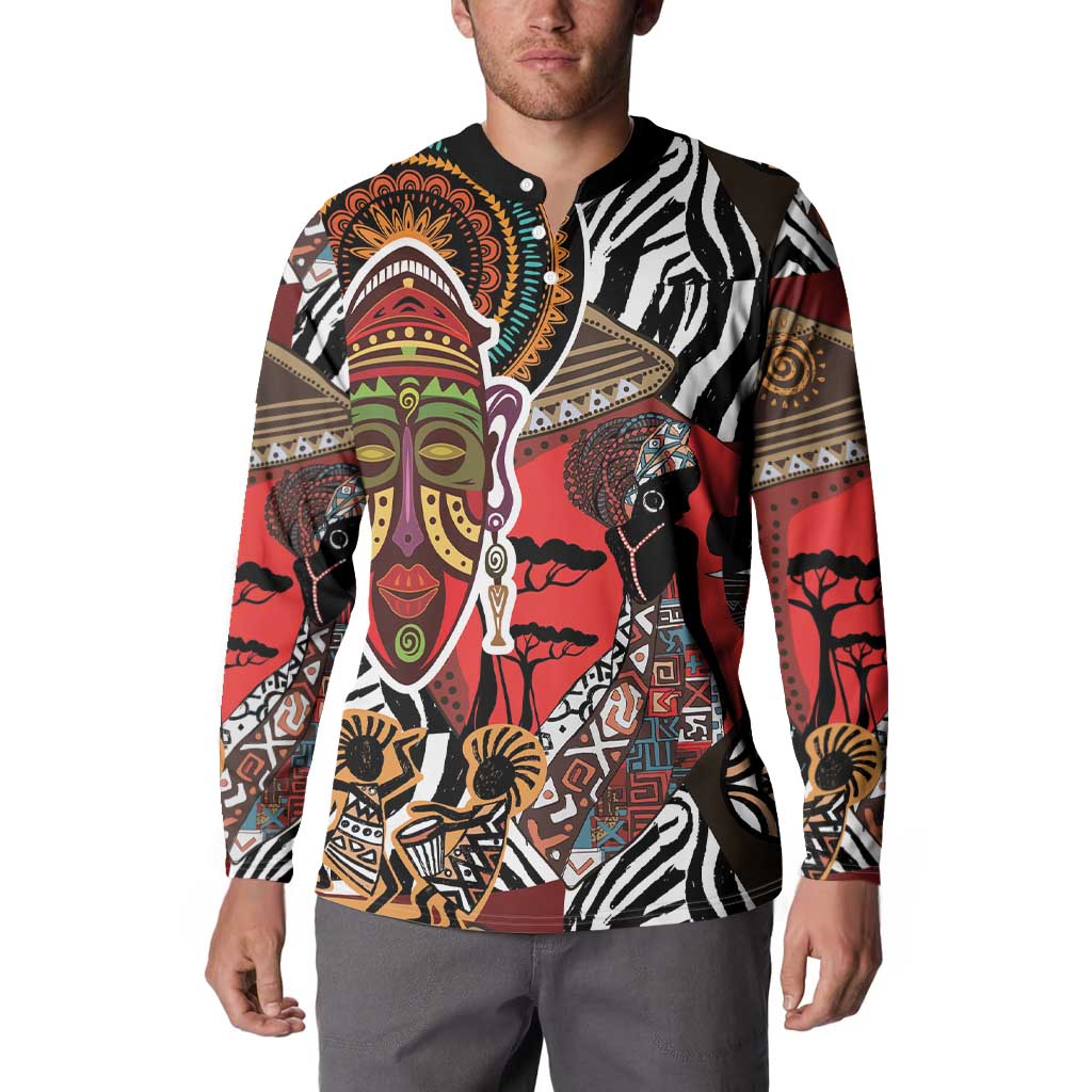 Beautiful African Women Ethnic Motifs Button Sweatshirt LT9 - Wonder Print Shop