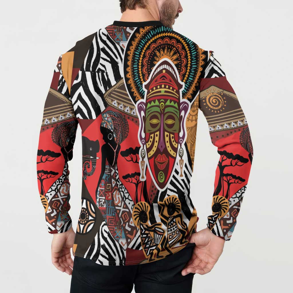Beautiful African Women Ethnic Motifs Button Sweatshirt LT9 - Wonder Print Shop