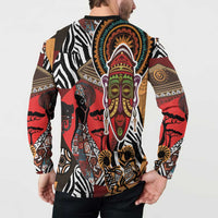 Beautiful African Women Ethnic Motifs Button Sweatshirt LT9 - Wonder Print Shop