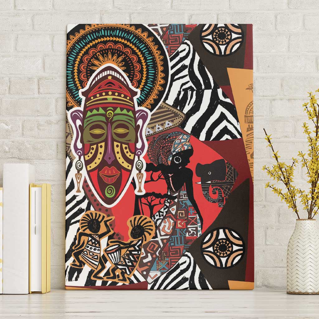 Beautiful African Women Ethnic Motifs Canvas Wall Art LT9 - Wonder Print Shop