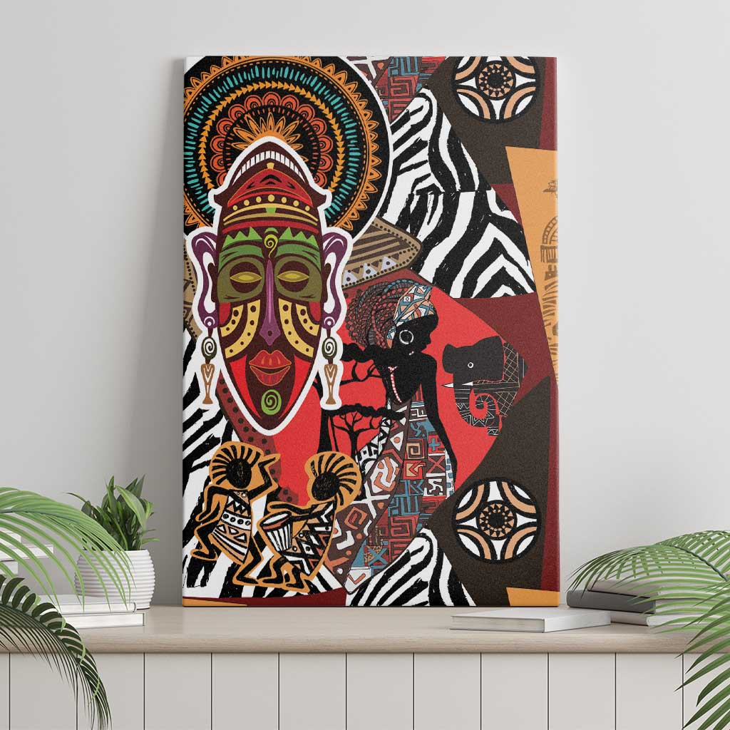 Beautiful African Women Ethnic Motifs Canvas Wall Art LT9 - Wonder Print Shop
