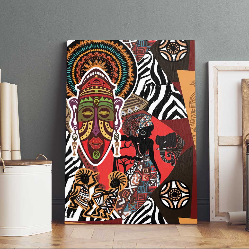 Beautiful African Women Ethnic Motifs Canvas Wall Art LT9 - Wonder Print Shop