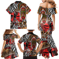 Beautiful African Women Ethnic Motifs Family Matching Mermaid Dress and Hawaiian Shirt LT9 - Wonder Print Shop
