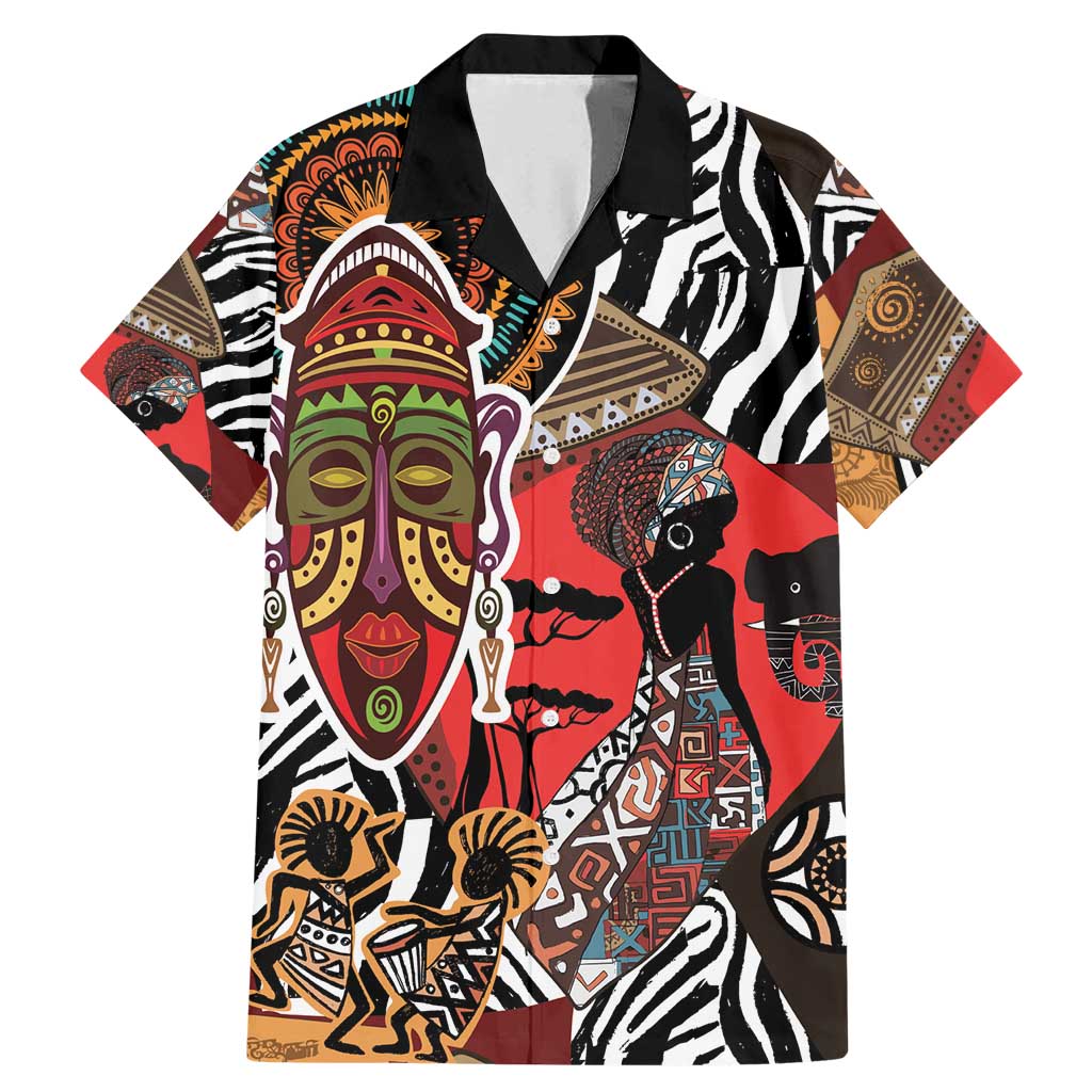 Beautiful African Women Ethnic Motifs Family Matching Mermaid Dress and Hawaiian Shirt LT9 - Wonder Print Shop