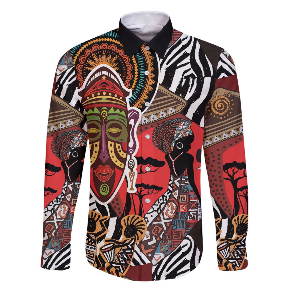 Beautiful African Women Ethnic Motifs Family Matching Mermaid Dress and Hawaiian Shirt LT9 - Wonder Print Shop