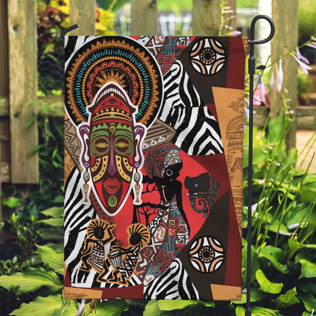 Beautiful African Women Ethnic Motifs Garden Flag - Wonder Print Shop
