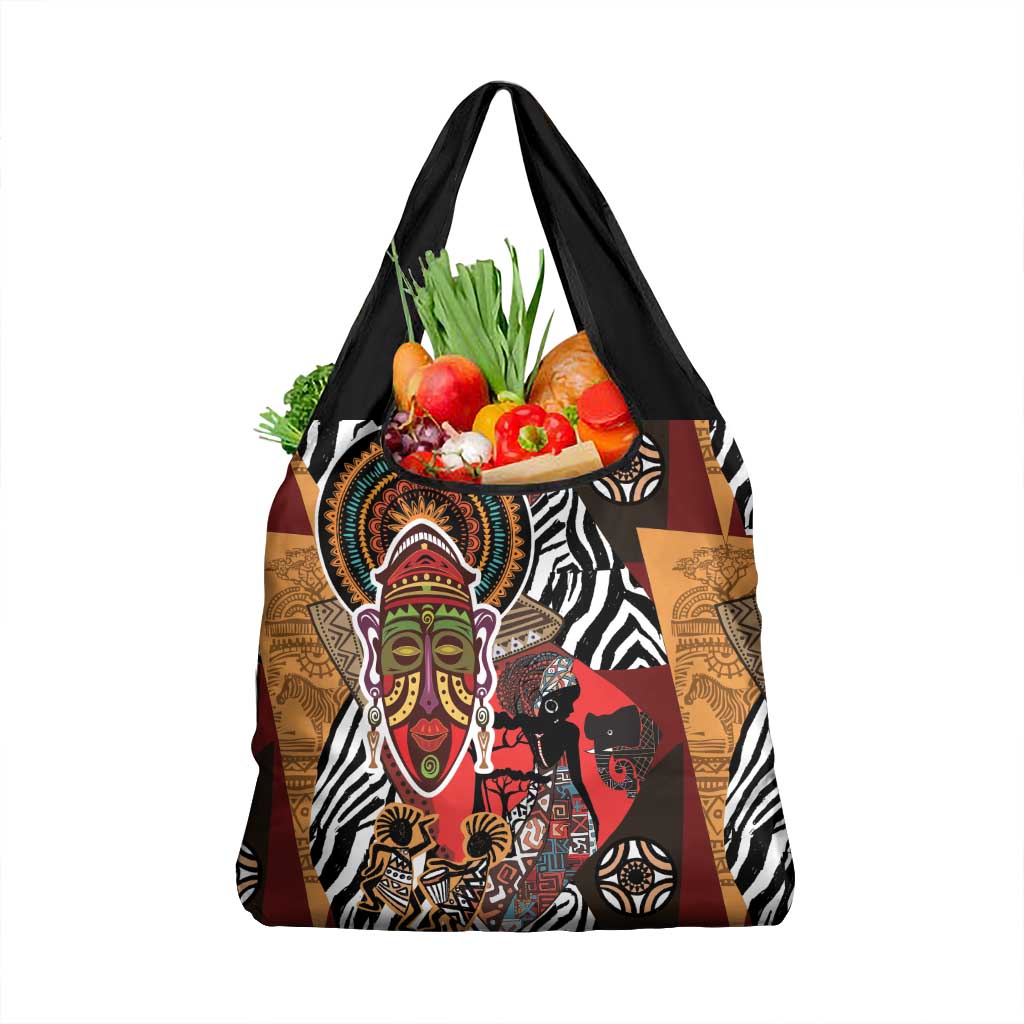 Beautiful African Women Ethnic Motifs Grocery Bag