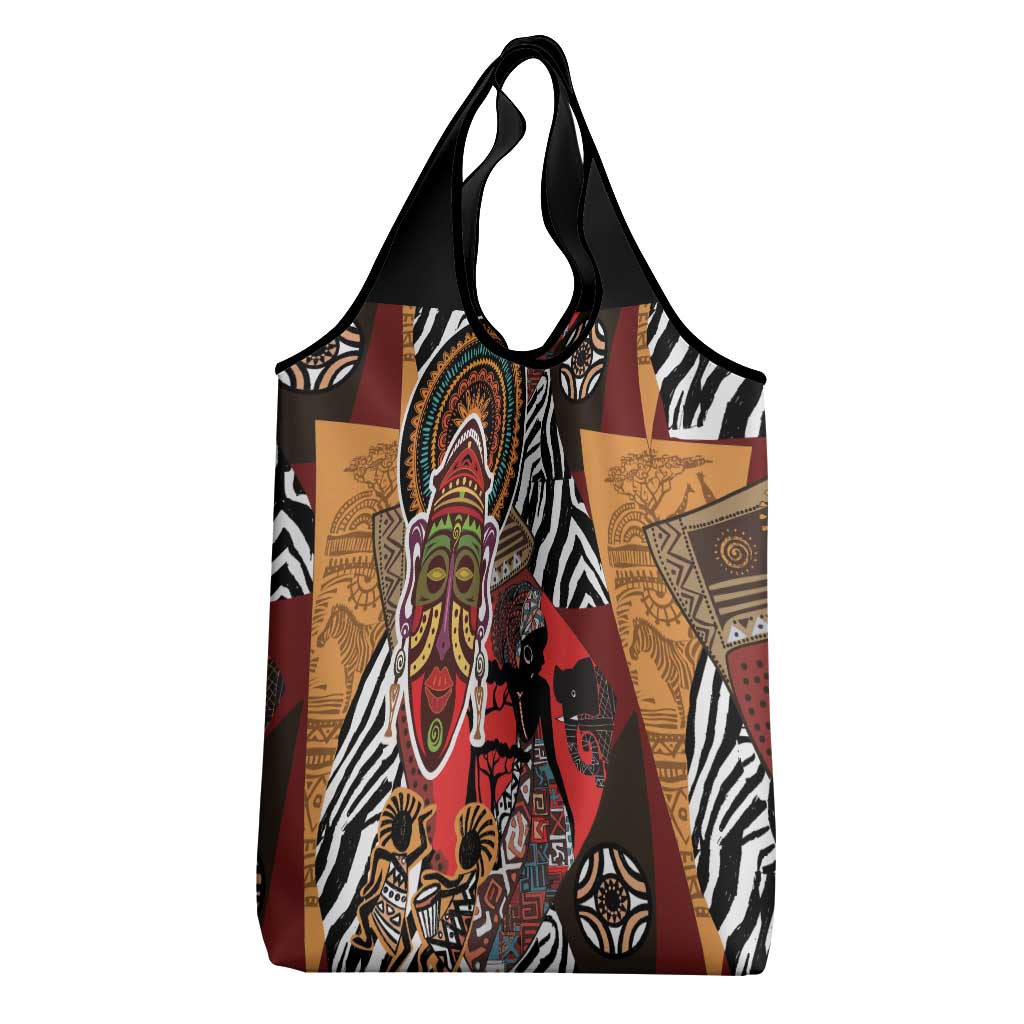 Beautiful African Women Ethnic Motifs Grocery Bag