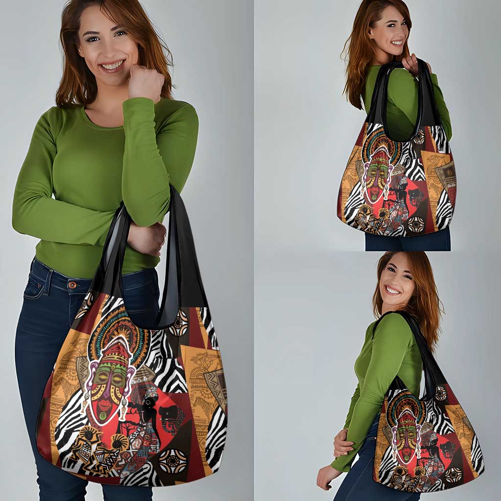 Beautiful African Women Ethnic Motifs Grocery Bag