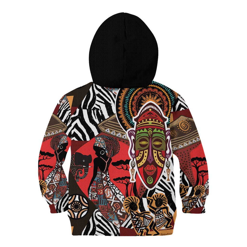 Beautiful African Women Ethnic Motifs Kid Hoodie - Wonder Print Shop