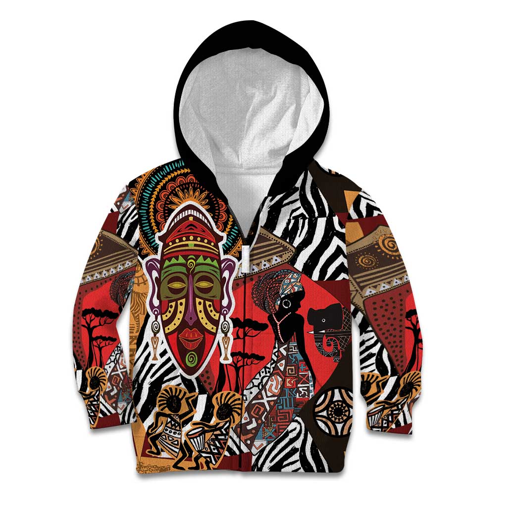 Beautiful African Women Ethnic Motifs Kid Hoodie - Wonder Print Shop