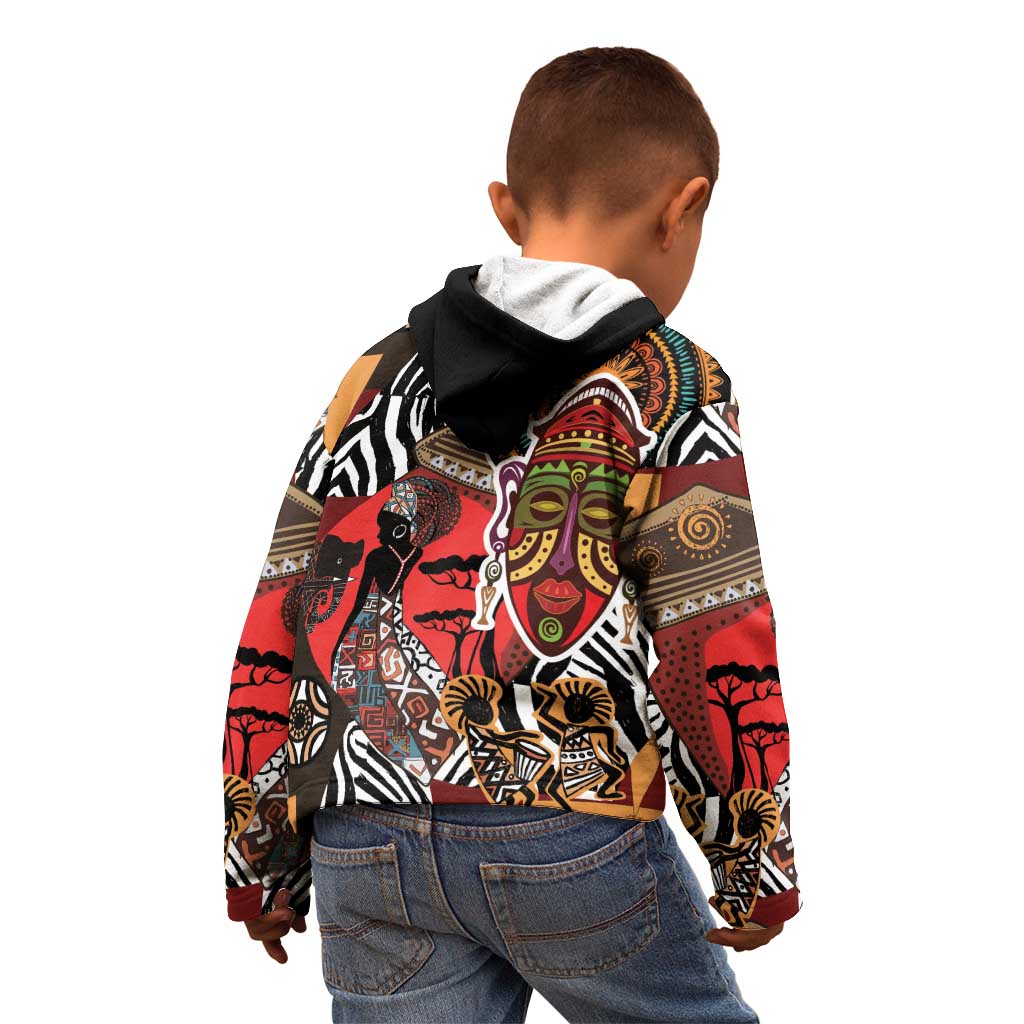 Beautiful African Women Ethnic Motifs Kid Hoodie - Wonder Print Shop