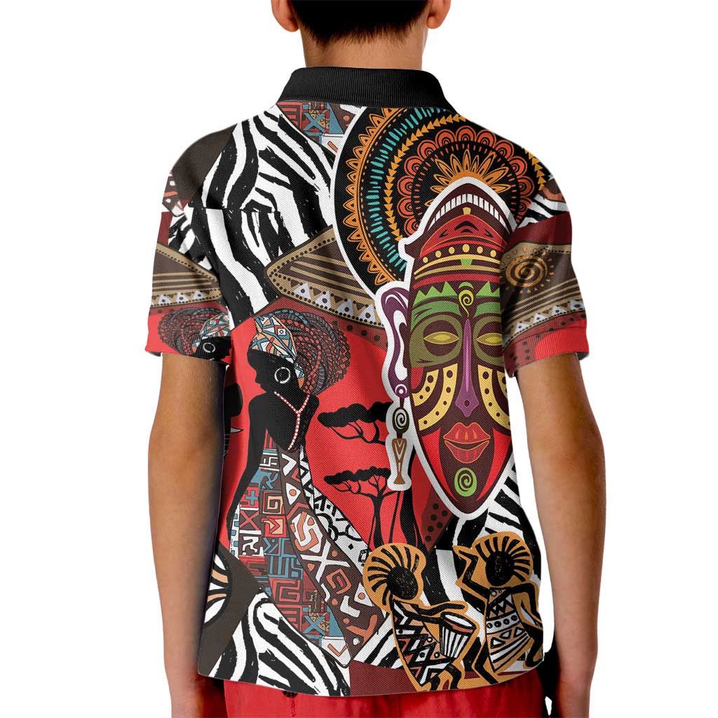 Beautiful African Women Ethnic Motifs Kid Polo Shirt - Wonder Print Shop