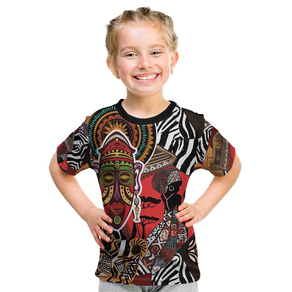 Beautiful African Women Ethnic Motifs Kid T Shirt - Wonder Print Shop