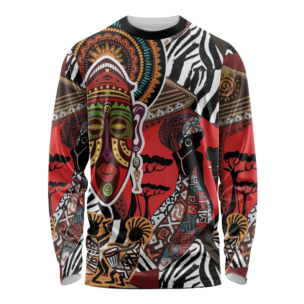 Beautiful African Women Ethnic Motifs Long Sleeve Shirt - Wonder Print Shop