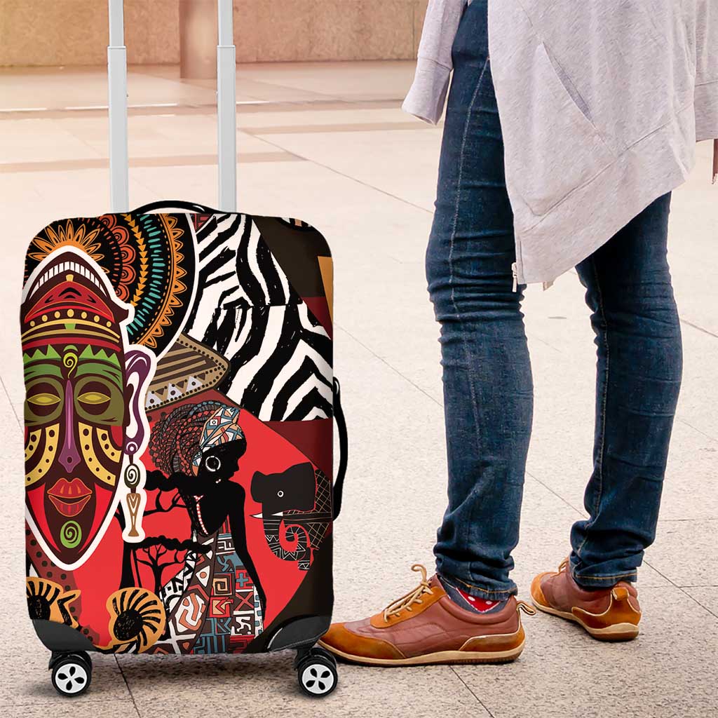 Beautiful African Women Ethnic Motifs Luggage Cover - Wonder Print Shop