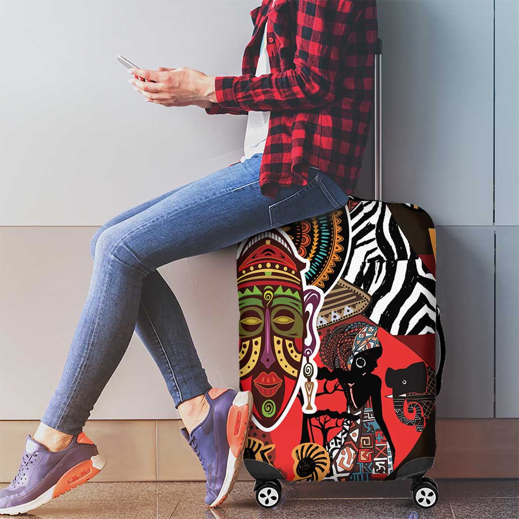 Beautiful African Women Ethnic Motifs Luggage Cover - Wonder Print Shop