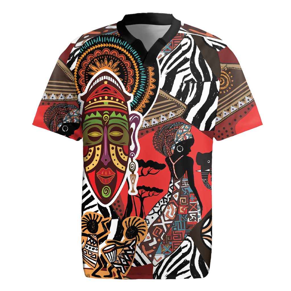 Beautiful African Women Ethnic Motifs Rugby Jersey - Wonder Print Shop