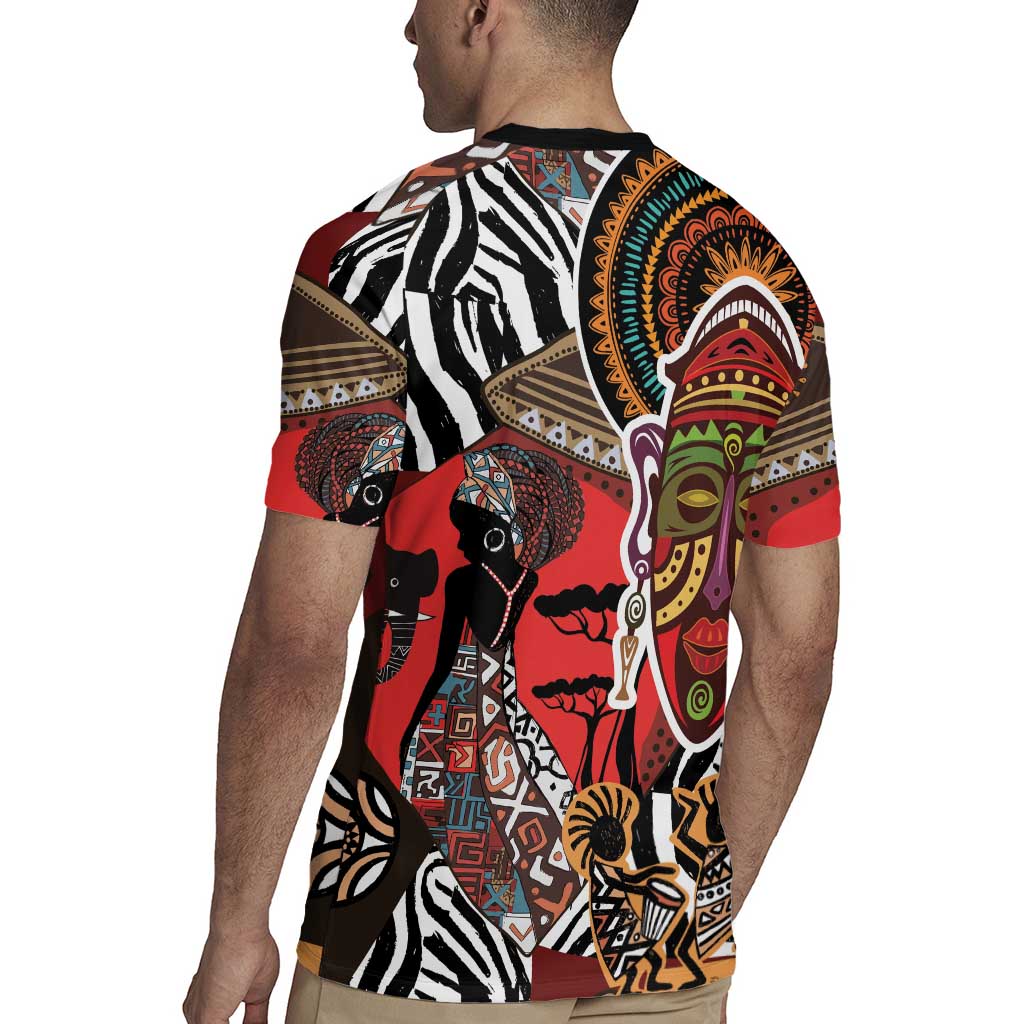Beautiful African Women Ethnic Motifs Rugby Jersey - Wonder Print Shop