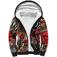 Beautiful African Women Ethnic Motifs Sherpa Hoodie - Wonder Print Shop
