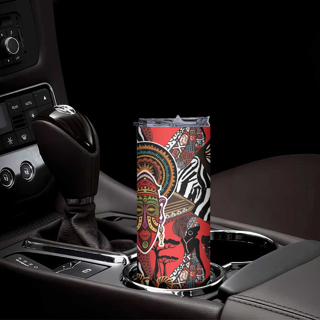 Beautiful African Women Ethnic Motifs Skinny Tumbler - Wonder Print Shop
