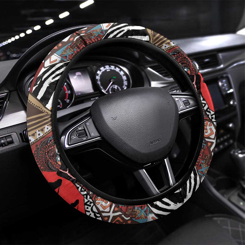 Beautiful African Women Ethnic Motifs Steering Wheel Cover - Wonder Print Shop