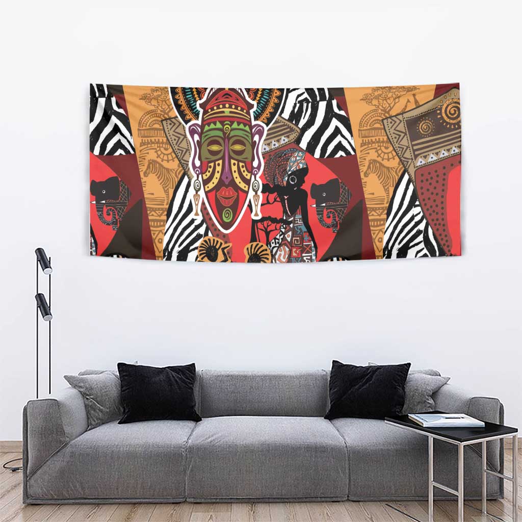 Beautiful African Women Ethnic Motifs Tapestry - Wonder Print Shop