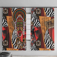 Beautiful African Women Ethnic Motifs Window Curtain - Wonder Print Shop