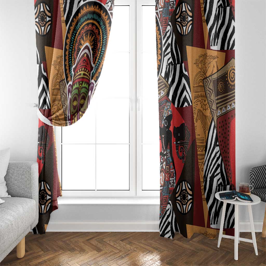 Beautiful African Women Ethnic Motifs Window Curtain - Wonder Print Shop