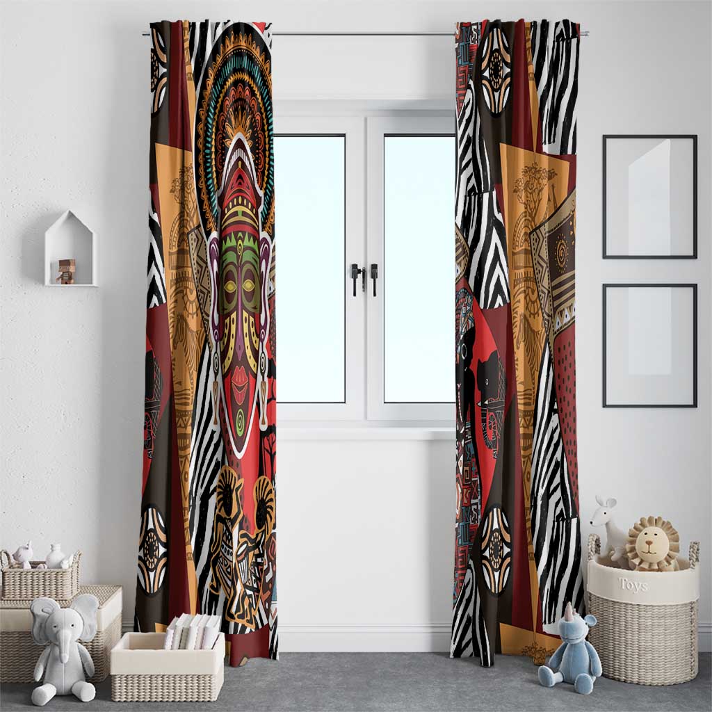 Beautiful African Women Ethnic Motifs Window Curtain - Wonder Print Shop
