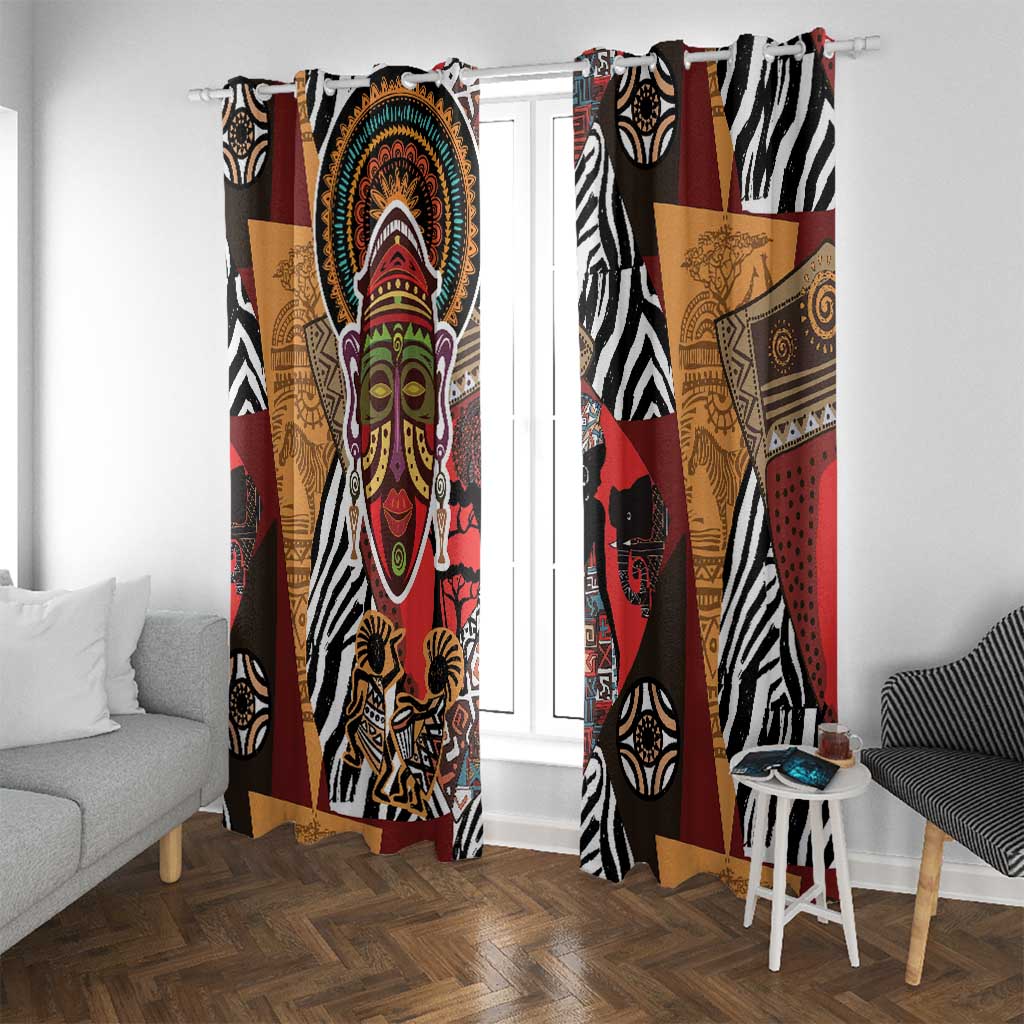 Beautiful African Women Ethnic Motifs Window Curtain - Wonder Print Shop
