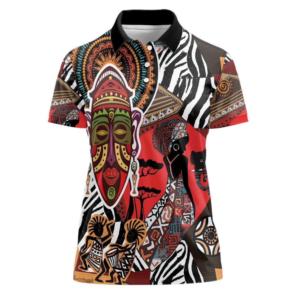 Beautiful African Women Ethnic Motifs Women Polo Shirt - Wonder Print Shop