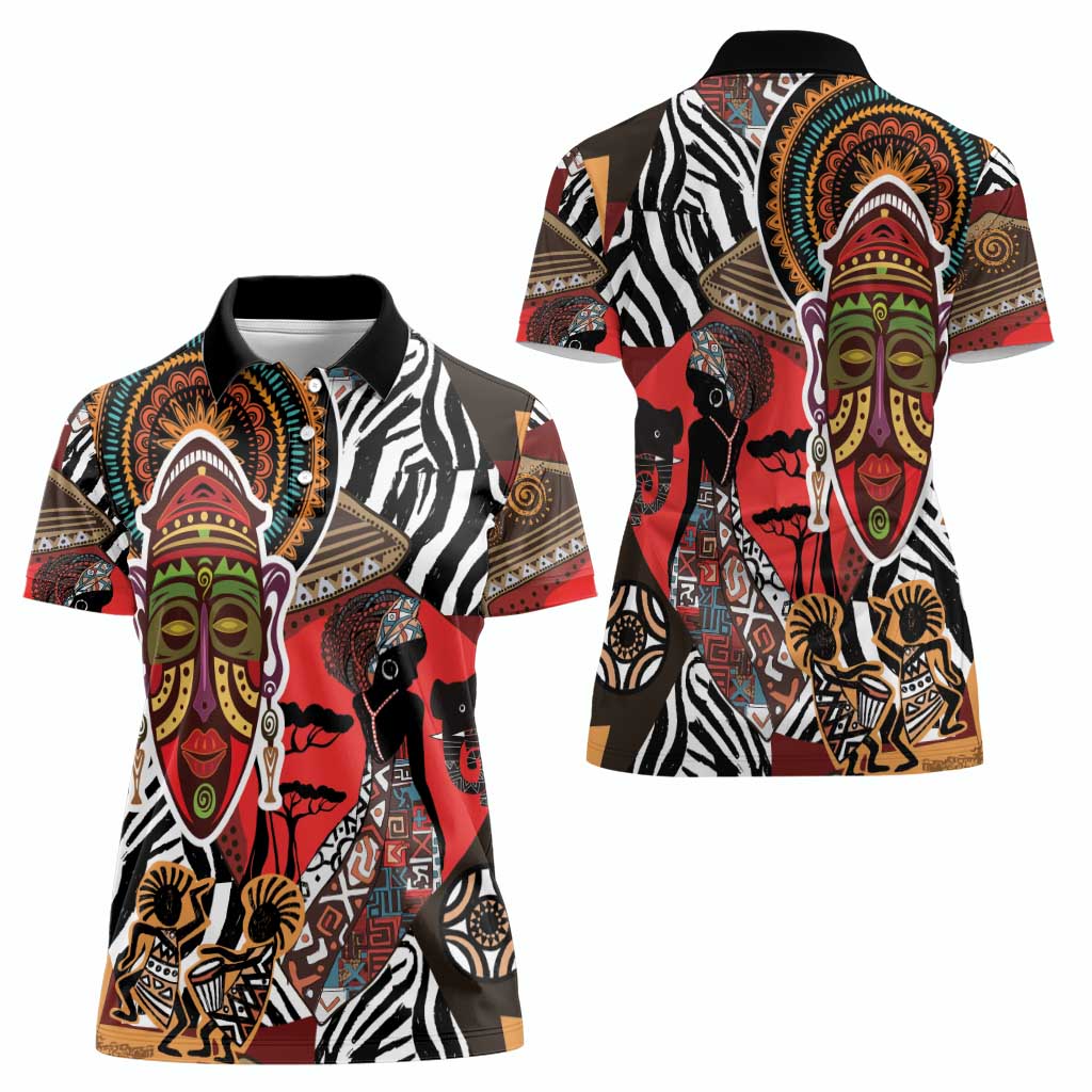 Beautiful African Women Ethnic Motifs Women Polo Shirt - Wonder Print Shop