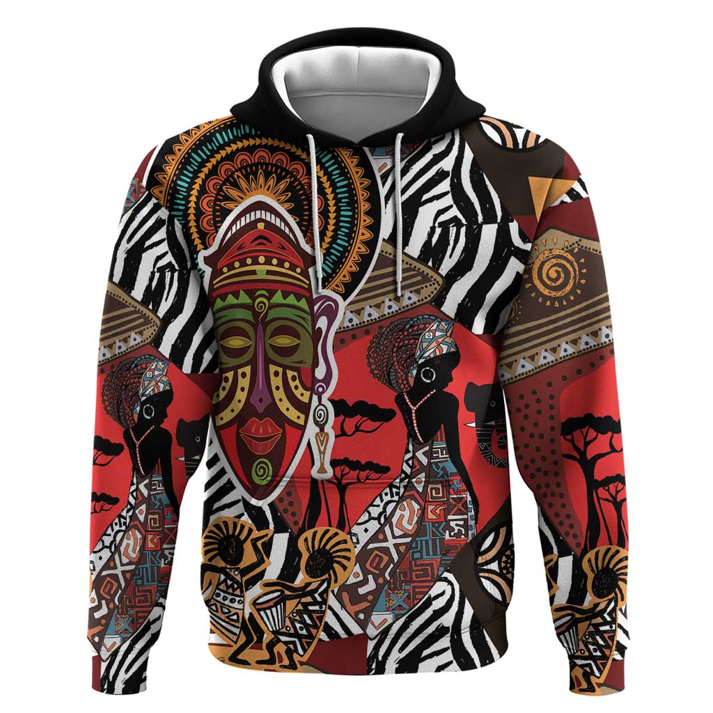 Beautiful African Women Ethnic Motifs Zip Hoodie - Wonder Print Shop