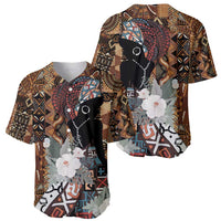Beautiful Black Woman Baseball Jersey African Tribal Pattern LT9 - Wonder Print Shop