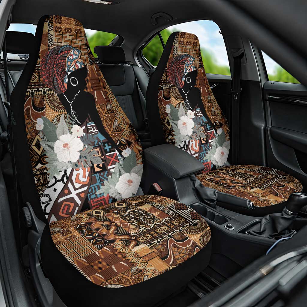 Beautiful Black Woman Car Seat Cover African Tribal Pattern LT9 - Wonder Print Shop