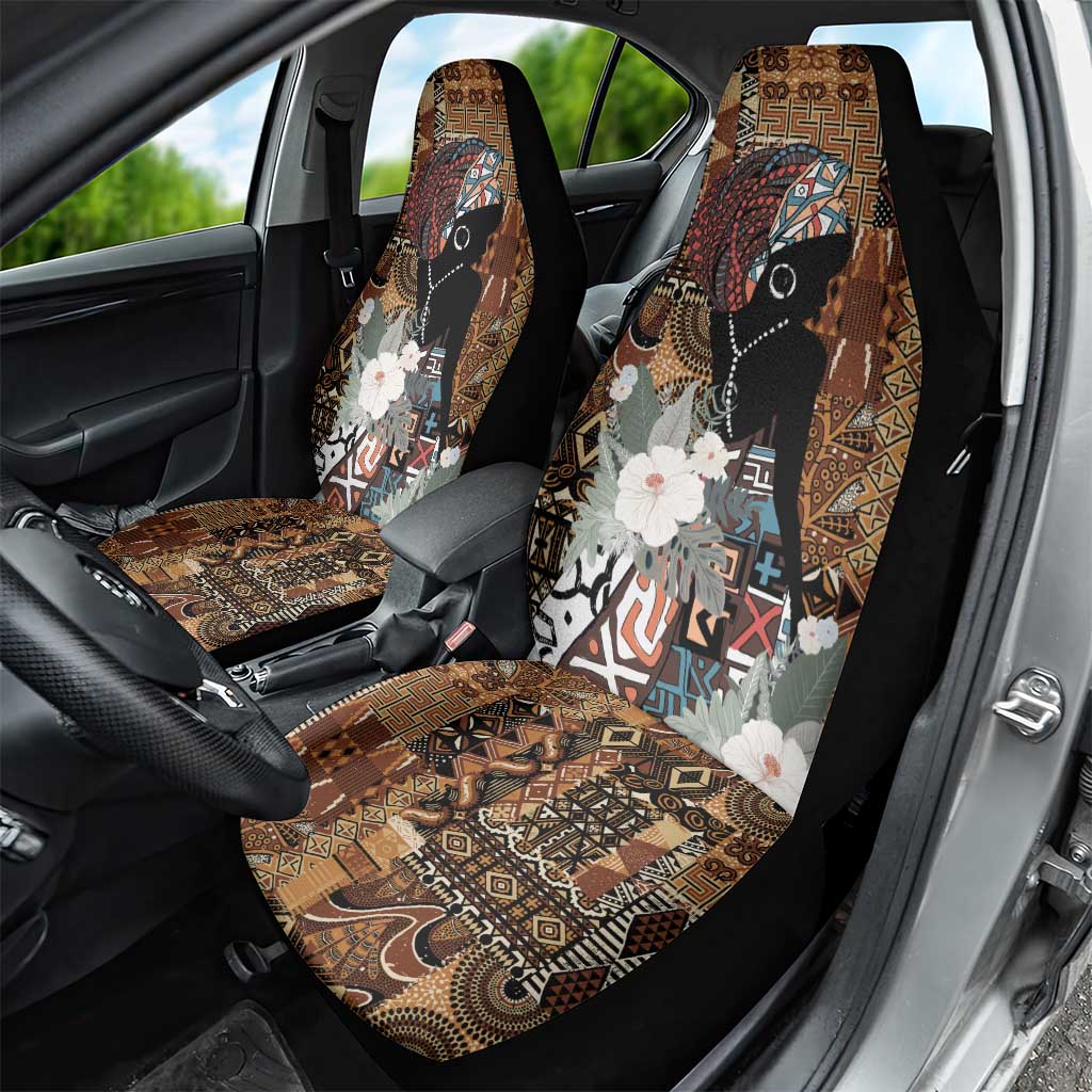 Beautiful Black Woman Car Seat Cover African Tribal Pattern LT9 - Wonder Print Shop