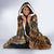Beautiful Black Woman Hooded Blanket African Tribal Pattern
