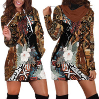 Beautiful Black Woman Hoodie Dress African Tribal Pattern - Wonder Print Shop