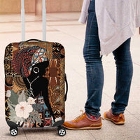 Beautiful Black Woman Luggage Cover African Tribal Pattern - Wonder Print Shop