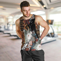 Beautiful Black Woman Men Tank Top African Tribal Pattern - Wonder Print Shop