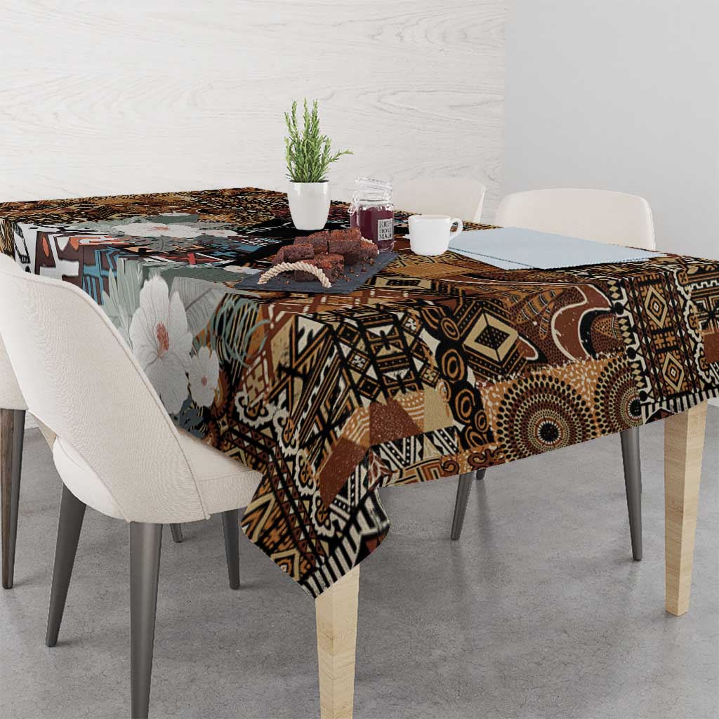 Beautiful Black Woman Tablecloth African Tribal Pattern - Wonder Print Shop
