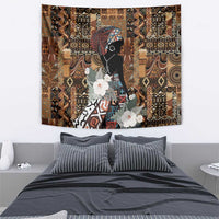 Beautiful Black Woman Tapestry African Tribal Pattern - Wonder Print Shop